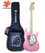 Fishbone PINK Guitar 2024 Pink Hello kitty With fishbone gig bag Strap P... - $279.00