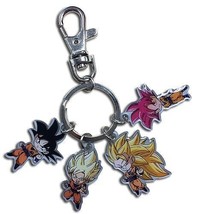 Dragon Ball Super Goku Forms Metal Keychain Anime Licensed NEW - $12.16