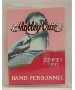 MOTLEY CRUE - VINTAGE ORIGINAL CONCERT TOUR LAMINATE BACKSTAGE PASS - $20.00