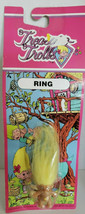Vintage  Ace Novelty Treasure Trolls Ring New in Package Yellow - £8.01 GBP