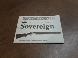 Older Sovereign Shotgun over under Parts Schematic Gun Rifle Brochure Pa... - $6.79