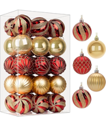 30Ct Christmas Ball Ornaments, 2.36 in Shatterproof Xmas Tree Decoration... - $32.58