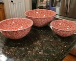 VTG RARE BrookPark Confetti Splatter Speckle Melamine Mixing Bowl Set Of 3 - $199.95
