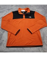 The North Face Sweater Mens L Orange Black Chest Button Microfleece Pull... - £28.05 GBP
