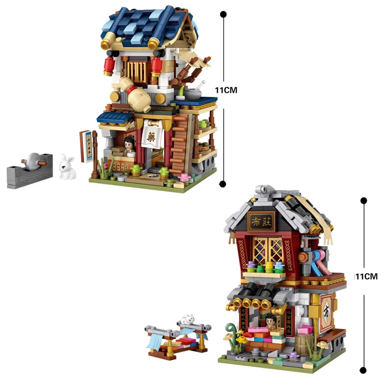  chinatown shop chinese pharmacy mercery streetscape assembly bricks education toys for thumb200