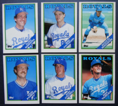 1988 Topps Tiffany Traded Kansas City Royals Team Set of 6 Baseball Cards - £2.37 GBP