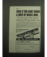 1949 U.S. School of Music Ad - Even if you don&#39;t know a note of music now - £14.55 GBP