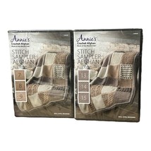 2 Annies Crochet Afghan Stitch Sampler Blocks 7 8 9 13 14 15 DVDs New Sealed - £6.64 GBP