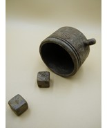 Roman dice set. Two dices and a shaker - London Museum version - resin r... - $60.91 CAD