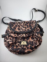 Juicy Couture Leopard Cheetah Animal Large Shoulder Bag NYLON/POLY/GOLD Accents - £27.05 GBP