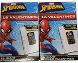 Spiderman Valentines Day Stickers Exchange Cards 16 count - $10.88