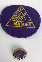 Masonic Royal &amp; Select Master Cryptic Mason Lapel Pin and Sew on Patch -... - £13.36 GBP