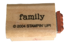 Stampin Up Rubber Stamp Tiny Family Word Good Small Card Making Words Sentiment - £2.38 GBP