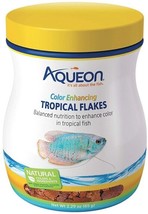 Aqueon Color Enhancing Tropical Flakes Fish Food - 2.29 oz - £9.50 GBP