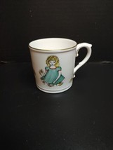 Royal Worcester &quot;Monday&#39;s Child Is Fair Of Face&quot; Girl Mug England Hand P... - $17.75