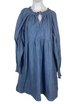Old Navy Blue Puff Sleeve Poet Mini Dress Womens Size Medium - £17.68 GBP