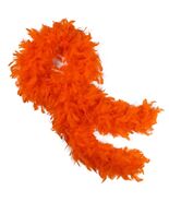 THARAHT Orange Chandelle Turkey Feather Boa 2 Yards 40g DIY Craft Party - $14.41 CAD