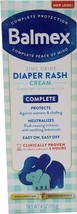 Balmex Diaper Rash Cream With Zinc Oxeie &amp; Vitamin E, 4 Oz/ 2 Pack - $32.99