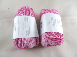 Pink Cotton 1.94 oz each Skeins Yarn Verigated Made in Turkey Universal Zinnia 2 - £7.15 GBP