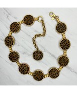 Express Vintage Chunky Animal Print Gold Tone Chain Link Belt Size XS Sm... - £51.79 GBP