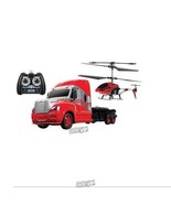 World Tech Toys-R/C Mega Hauler Truck &amp; Helicopter Combo Pack Red - €37,11 EUR