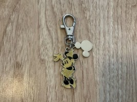 Vintage Disney Minnie Mouse Yellow Black Keychain Bag Charm - £27.87 GBP