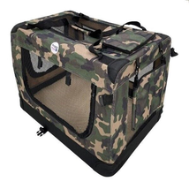 Hugglepets Fabric Dog Crate Puppy Carrier - Cat Travel Cage Carry Pet Bag 4 Size - £69.16 GBP+