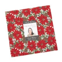 10&quot; Layer Cake Holly Berry Tree Farm Quilters Cotton Pre-Cuts Squares M541.21 - £31.95 GBP