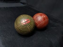 VINTAGE Sportcraft Bocce Balls Lot Of 2 Made In Italy REPLACEMENT  - $29.99