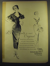 1949 Bergdorf Goodman Dress Ad - BG Ready-to-wear original - £14.76 GBP