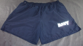 Usgi Usn U.S. Navy Physical Fitness Uniform Pt Blue Reflective Shorts Medium - £15.21 GBP
