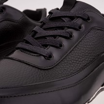 The Modena Black Leather Men Sneaker image 4