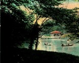 Cincinnati OH Scenic Lake In Burnet Wood Canoeing Ohio 1910 Vtg Postcard - $3.91