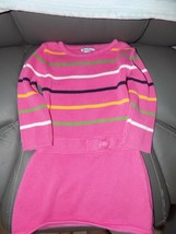Hartstrings Pink Striped Long Sleeve Sweater Dress Size 24M Girl&#39;s EUC - $15.33