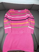 Hartstrings Pink Striped Long Sleeve Sweater Dress Size 24M Girl&#39;s EUC - £12.06 GBP