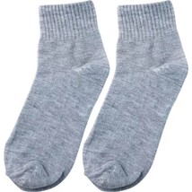 Gray 3 Pairs Unisex Ankle/Quarter Crew Socks Sport Casual Cotton Socks - £7.02 GBP