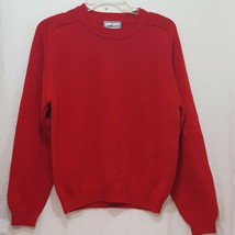 Red Sweater Solid Crew Neck  Size Medium Pendleton Originals Mens  - £35.65 GBP