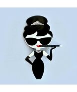 AUDREY HEPBURN PIN 3" Acrylic Pop Art Brooch Cigarette Iconic Holly Goli... - $9.95