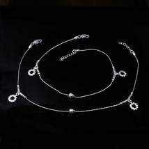 Sexy 925 Vero Argento Sterling Indiano Cavigliere Caviglia Bracciale 26.7cm - £25.51 GBP