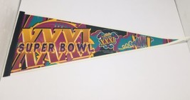 90&#39;s Super Bowl Xxxi Football 30&quot; Felt PENNANT/BANNER Superdome Wincraft Usa Vtg - £26.79 GBP