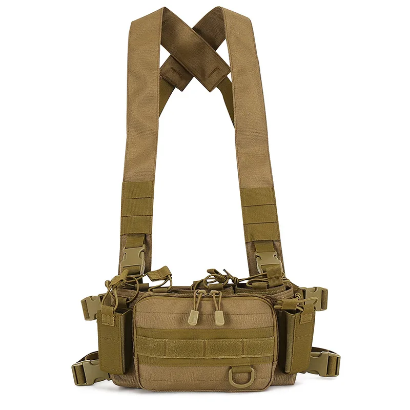  Vest Chest And Abdomen Bag Survival Army Molle System Kit  Bag Multi-Function   - £111.08 GBP