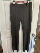 Express Columnist Barely Boot Dress Pants Womens 8R Gray Brown Plaid Tweed NWOT - £17.73 GBP