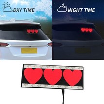 JDM Heart Shape Car Sticker Decal Back / Front / Rear Window Signal Light Red - £11.85 GBP
