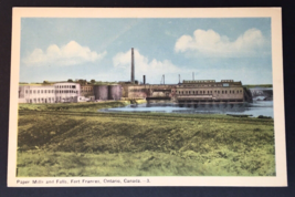 FORT FRANCES, Ontario Canada Postcard &quot;Paper Mills and Falls&quot; Factory View 1941 - £5.52 GBP