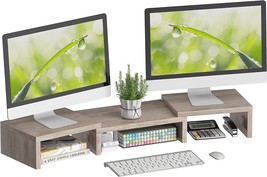 Monitor Stand Riser, Multipurpose Desktop Organizer, Adjustable Screen S... - £38.24 GBP