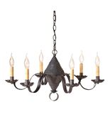 6-Arm Concord Chandelier in Kettle Black Made in the USA - $354.95