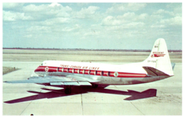 Trans Canada Airlines Viscount at Windsor Airport Airplane Postcard - £16.44 GBP