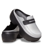 Crocs Stomp Metallic Loafer Clogs Mary Jane Silver/Black 210363-01V Unis... - $64.17