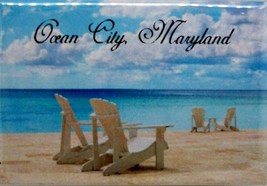 Ocean City Maryland-Beach Scene Fridge Magnet - £5.18 GBP