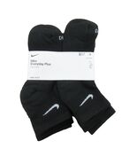 Nike Everyday Plus Ankle Socks Black 6 Pack Womens 6-10 / Youth 5Y-7Y NEW - €23,42 EUR
